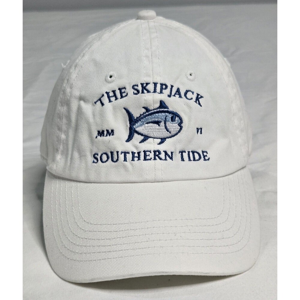 Southern Tide Big Iconic Fish Skipjack Adjustable Hat Ball Baseball Cap White